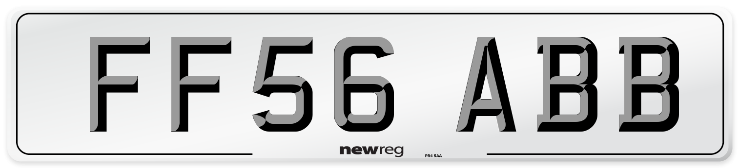 FF56 ABB Number Plate from New Reg